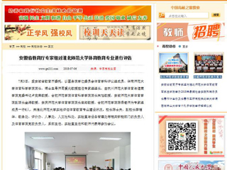 【中国高校之窗】安徽省教育厅专家组对kaiyun开云官方在线入口体育教育专业进行评估